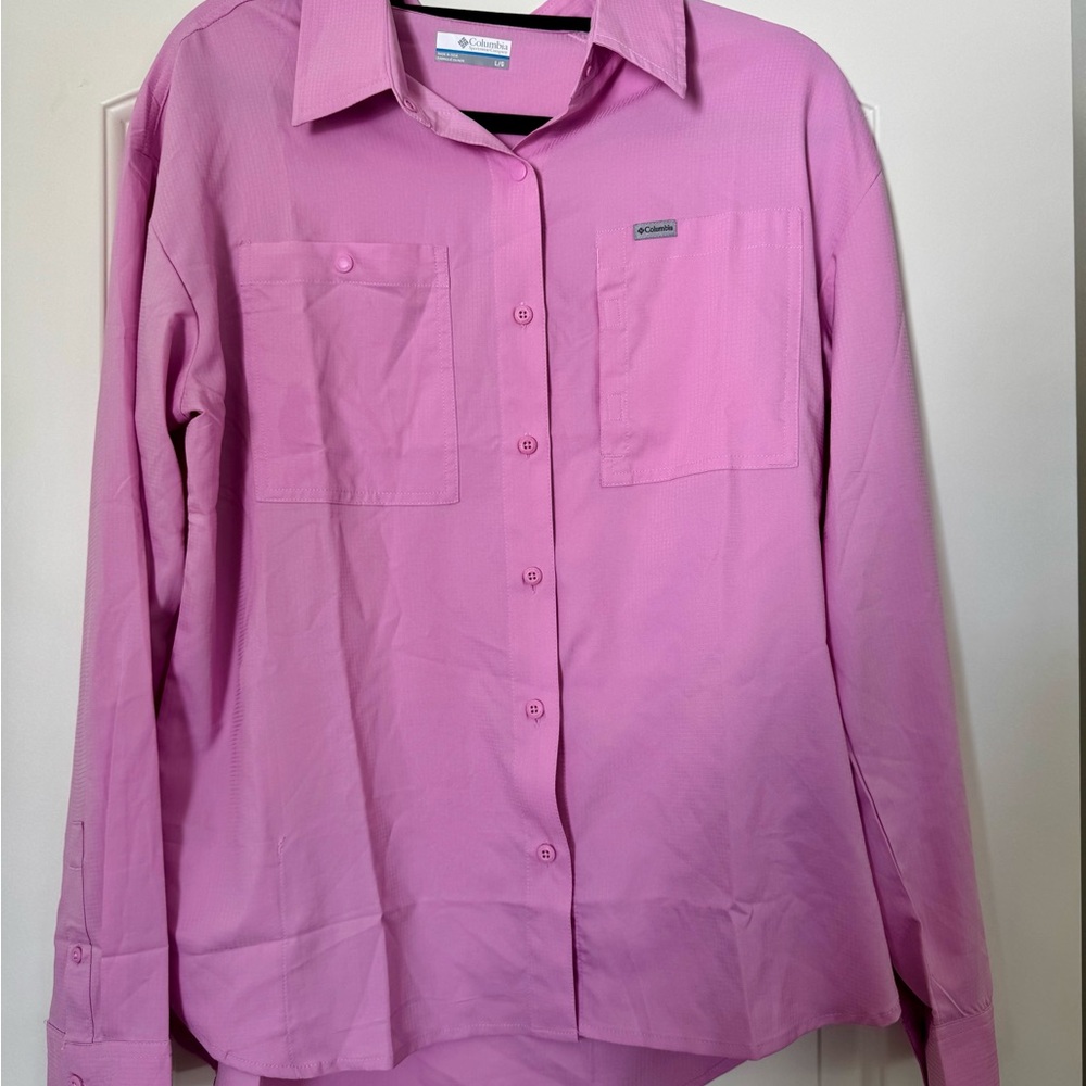Columbia Pink Button-Up Shirt